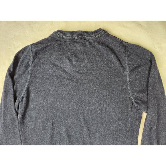 Abercrombie & Fitch Wool Cashmere Cotton Blend Sweater Mens L Blue Muscle Fit - Picture 7 of 13